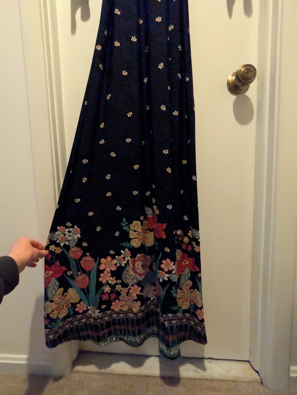 Floral V-Neck Wrap Maxi Dress Size M/L - Picture 10 of 14